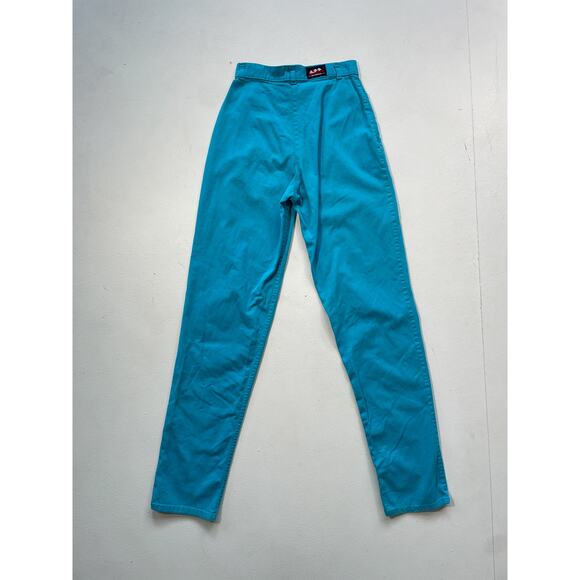 Vtg 80's Rocky Mountain Turquoise Bareback Western Pants Size 29/9 - 26" actual - Picture 3 of 11
